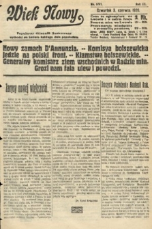 Wiek Nowy : popularny dziennik ilustrowany. 1920, nr 5707