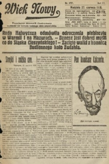 Wiek Nowy : popularny dziennik ilustrowany. 1920, nr 5727