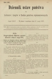 Dziennik Ustaw Państwa dla Królestw i Krajów w Radzie Państwa Reprezentowanych. 1897, nr 44