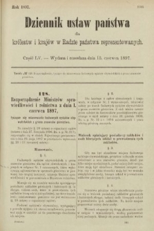 Dziennik Ustaw Państwa dla Królestw i Krajów w Radzie Państwa Reprezentowanych. 1897, nr 55