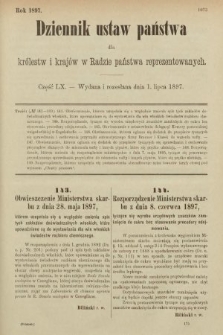Dziennik Ustaw Państwa dla Królestw i Krajów w Radzie Państwa Reprezentowanych. 1897, nr 60