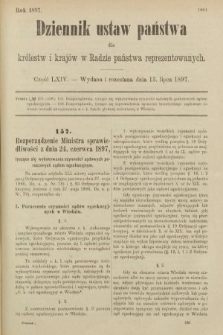 Dziennik Ustaw Państwa dla Królestw i Krajów w Radzie Państwa Reprezentowanych. 1897, nr 64