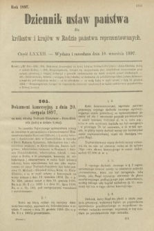 Dziennik Ustaw Państwa dla Królestw i Krajów w Radzie Państwa Reprezentowanych. 1897, nr 82