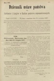 Dziennik Ustaw Państwa dla Królestw i Krajów w Radzie Państwa Reprezentowanych. 1897, nr 83