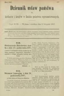 Dziennik Ustaw Państwa dla Królestw i Krajów w Radzie Państwa Reprezentowanych. 1897, nr 99