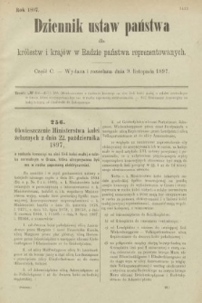 Dziennik Ustaw Państwa dla Królestw i Krajów w Radzie Państwa Reprezentowanych. 1897, nr 100