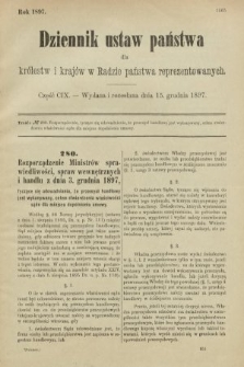 Dziennik Ustaw Państwa dla Królestw i Krajów w Radzie Państwa Reprezentowanych. 1897, nr 109
