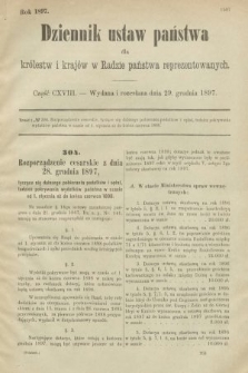 Dziennik Ustaw Państwa dla Królestw i Krajów w Radzie Państwa Reprezentowanych. 1897, nr 118