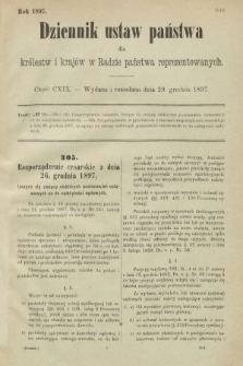Dziennik Ustaw Państwa dla Królestw i Krajów w Radzie Państwa Reprezentowanych. 1897, nr 119