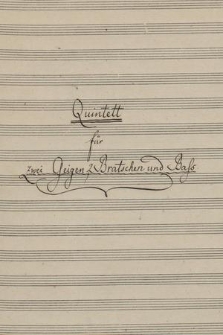 „Quintett für zwei Geigen, 2 Bratschen und Bass” [Rękopis muzyczny] : op 87
