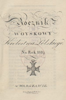 Rocznik Woyskowy Królestwa Polskiego na rok 1819