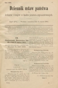 Dziennik Ustaw Państwa dla Królestw i Krajów w Radzie Państwa Reprezentowanych. 1904, nr 17