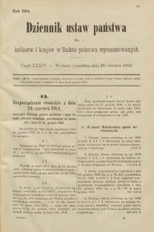 Dziennik Ustaw Państwa dla Królestw i Krajów w Radzie Państwa Reprezentowanych. 1904, nr 34