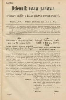 Dziennik Ustaw Państwa dla Królestw i Krajów w Radzie Państwa Reprezentowanych. 1904, nr 39