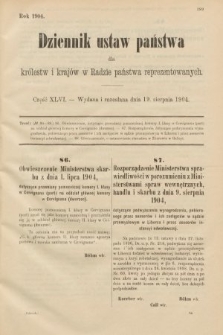 Dziennik Ustaw Państwa dla Królestw i Krajów w Radzie Państwa Reprezentowanych. 1904, nr 46