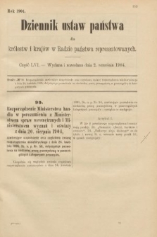 Dziennik Ustaw Państwa dla Królestw i Krajów w Radzie Państwa Reprezentowanych. 1904, nr 56