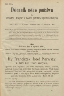 Dziennik Ustaw Państwa dla Królestw i Krajów w Radzie Państwa Reprezentowanych. 1904, nr 71