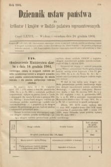 Dziennik Ustaw Państwa dla Królestw i Krajów w Radzie Państwa Reprezentowanych. 1904, nr 79