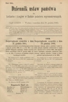 Dziennik Ustaw Państwa dla Królestw i Krajów w Radzie Państwa Reprezentowanych. 1904, nr 85