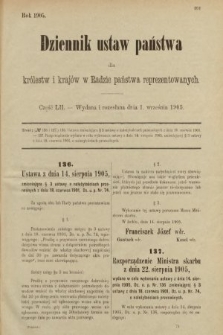 Dziennik Ustaw Państwa dla Królestw i Krajów w Radzie Państwa Reprezentowanych. 1905, nr 52