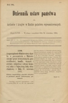 Dziennik Ustaw Państwa dla Królestw i Krajów w Radzie Państwa Reprezentowanych. 1905, nr 58