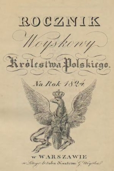 Rocznik Woyskowy Królestwa Polskiego na rok 1824