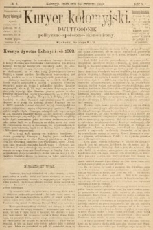 Kuryer Kołomyjski : dwutygodnik polityczno-społeczno-ekonomiczny. 1889, nr 8