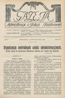 Gazeta Administracji i Policji Państwowej. 1933, nr 15