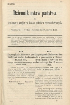 Dziennik Ustaw Państwa dla Królestw i Krajów w Radzie Państwa Reprezentowanych. 1914, nr 57
