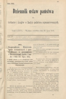 Dziennik Ustaw Państwa dla Królestw i Krajów w Radzie Państwa Reprezentowanych. 1914, nr 76