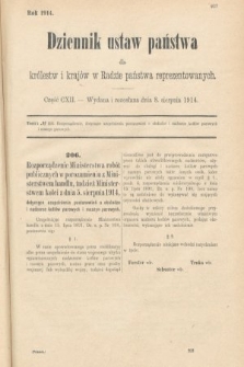 Dziennik Ustaw Państwa dla Królestw i Krajów w Radzie Państwa Reprezentowanych. 1914, nr 112