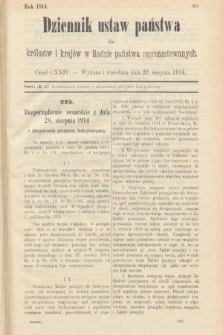 Dziennik Ustaw Państwa dla Królestw i Krajów w Radzie Państwa Reprezentowanych. 1914, nr 124