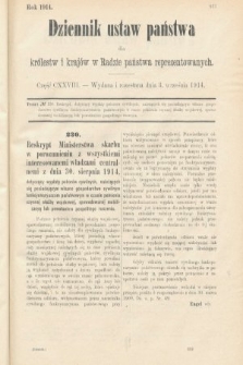 Dziennik Ustaw Państwa dla Królestw i Krajów w Radzie Państwa Reprezentowanych. 1914, nr 128