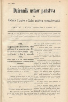 Dziennik Ustaw Państwa dla Królestw i Krajów w Radzie Państwa Reprezentowanych. 1914, nr 130