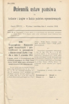 Dziennik Ustaw Państwa dla Królestw i Krajów w Radzie Państwa Reprezentowanych. 1914, nr 135