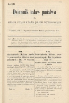 Dziennik Ustaw Państwa dla Królestw i Krajów w Radzie Państwa Reprezentowanych. 1914, nr 158