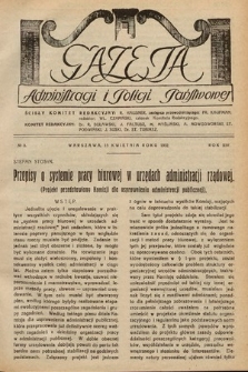 Gazeta Administracji i Policji Państwowej. 1932, nr 8