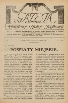 Gazeta Administracji i Policji Państwowej. 1932, nr 15