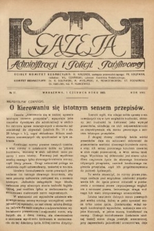 Gazeta Administracji i Policji Państwowej. 1935, nr 11