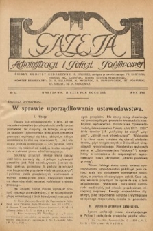Gazeta Administracji i Policji Państwowej. 1935, nr 12