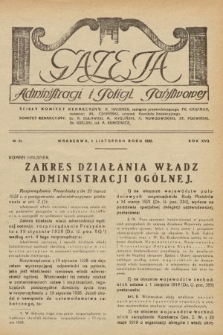 Gazeta Administracji i Policji Państwowej. 1935, nr 21