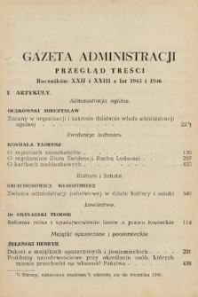 Gazeta Administracji : miesięcznik poświęcony prawu publicznemu oraz zagadnieniom administracji publicznej. 1945 i 1946 [całość]