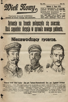 Wiek Nowy : popularny dziennik ilustrowany. 1920, nr 5731