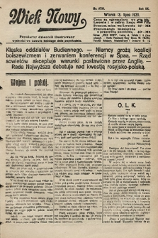 Wiek Nowy : popularny dziennik ilustrowany. 1920, nr 5739