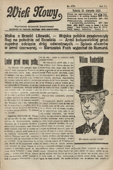 Wiek Nowy : popularny dziennik ilustrowany. 1920, nr 5773