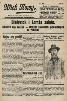 Wiek Nowy : popularny dziennik ilustrowany. 1920, nr 5776