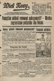 Wiek Nowy : popularny dziennik ilustrowany. 1920, nr 5783