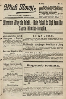 Wiek Nowy : popularny dziennik ilustrowany. 1920, nr 5787