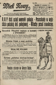 Wiek Nowy : popularny dziennik ilustrowany. 1920, nr 5792