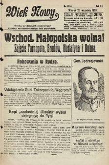 Wiek Nowy : popularny dziennik ilustrowany. 1920, nr 5799